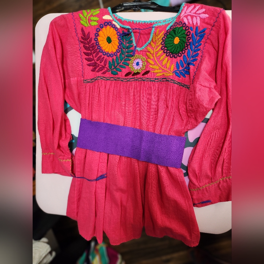 Embroidered traditional Mexican blouse.